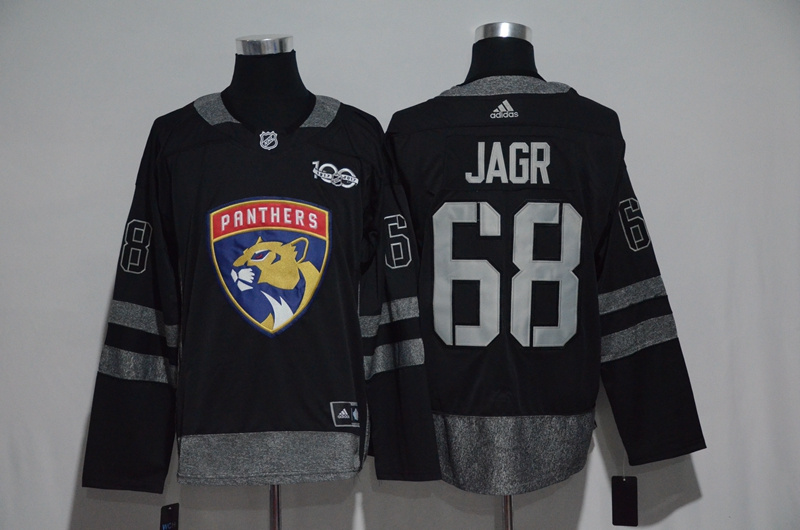 NHL Florida Panthers #68 Jarg Black 1917-2017 100th Anniversary Stitched Jersey->->NHL Jersey